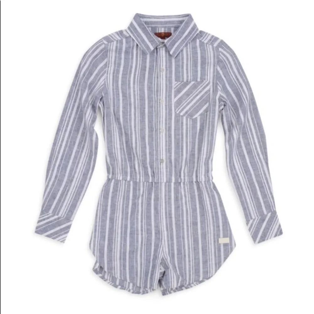 NWT 7 For All Mankind Girls Romper Long Sleeve
